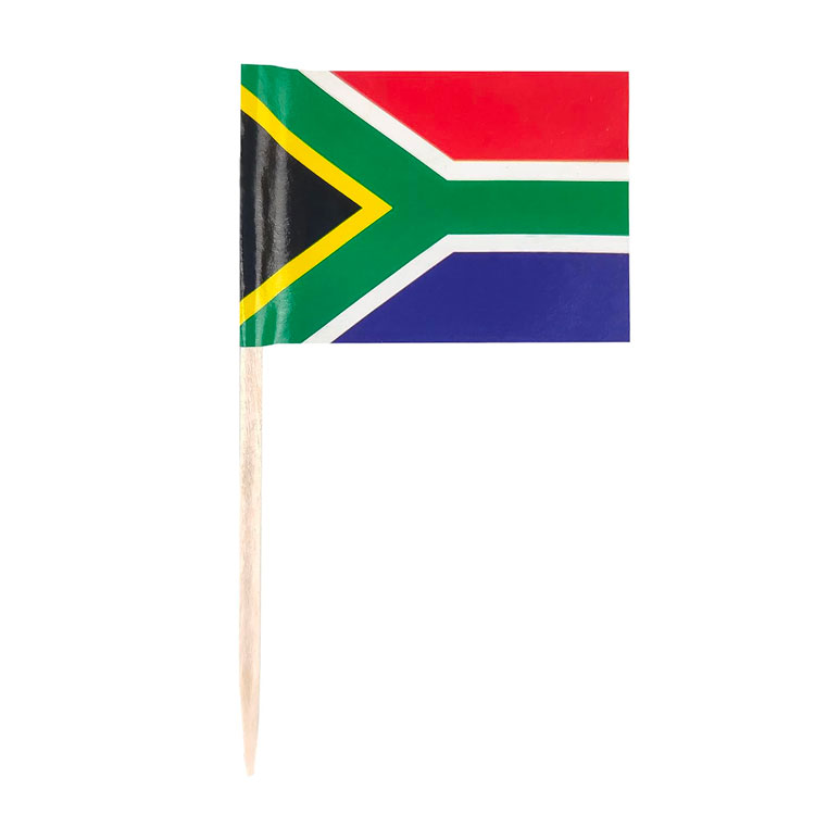 La bandiera di carta del Sud Africa sceglie 100 pz/borsa