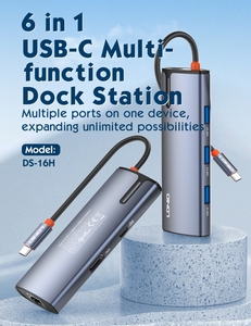 LDNIO DS-16H Multiple Ports Extender USB 3.0 PD100W Charger <strong>Adapter</strong> for Mobile Phone Laptop <strong>Notebook</strong> Multi-function Docking - Product Image 2