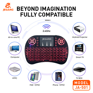 Jeqang-Teclado retroiluminado inalámbrico de tres colores, juego de ratón recargable, control remoto de material ABS, 2,4G, G - Product Image 5