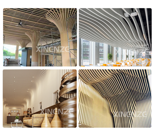 定制现代设计铝波浪天花板室内装饰模型防水功能假天花板 - Product Image 6