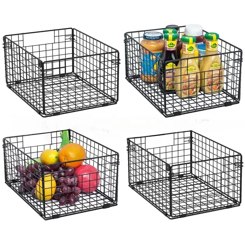 Dobrável wire basket for househome cremalheira de armazenamento para hotel para a escola armário de parede cozinha Folding Basket Organizar rack