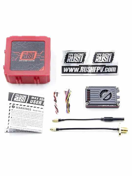 RUSHFPV Rush Tank Max Solo 5.8GHz 2.5W LIPO FPV VTX CNC Housing Built-in Silent Cooling Fan for FPV Freestyle Long Range