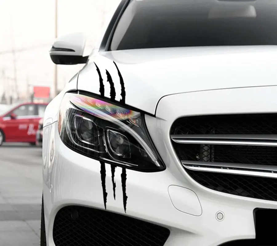 Auto Claws Car Sticker riflettente Monster Claw Scratch Stripe Marks Headlight Decal Car Stickers