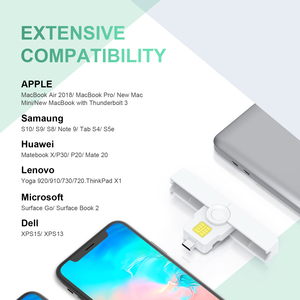 Porta USB C DOD Mini Fold ID banca di credito di debito USB Smartfold tipo C Smart SIM Card Reader per Windows,Mac OS,Linux,Android - Product Image 2