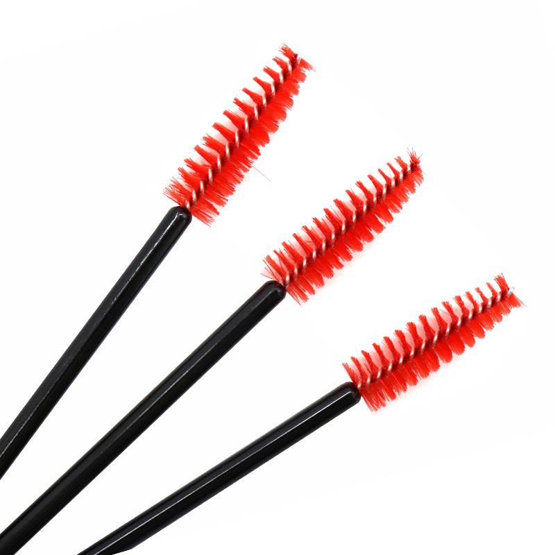Brosse rouge vif à manche noir (50 pièces/paquet)