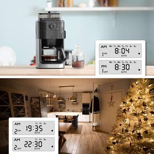 ROEY Wöchentlich programmier barer elektronischer Timer mit LCD-Anzeige 24 Stunden/7 Tage Digital Mains Plug-in Timer-Buchse
