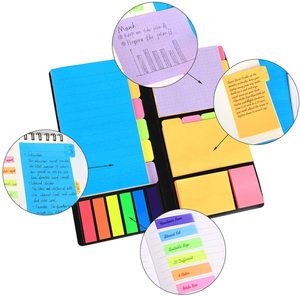 Divider Sticky Notes Set Super Sticky Page Markers Prioritize with Color <strong>Coding</strong> Ruled Dotted Index Tabs Labels - Product Image 2