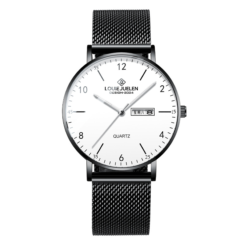 L-541 black shell white mesh belt