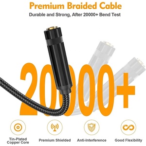 Uno 1 macho a dos 2 hembra 6,35 MM Cable de audio estéreo divisor 6,35 MM estéreo macho a 2 Dual 6,35 MM Jack estéreo hembra Cable