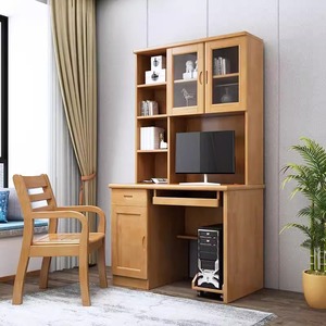 Moderner Stil Vollholz MDF Schreibtisch Buchhandlung Bücherregal Computer tisch Studie Workshop Labor Lernen Taichung Logwood Design - Product Image 5