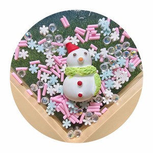 100 sacs Noël hiver bonhomme de neige Top Pick <span class=keywords><strong>DIY</strong></span> Slime Bead <span class=keywords><strong>Set</strong></span> avec résine colorée et perles d'argile douce