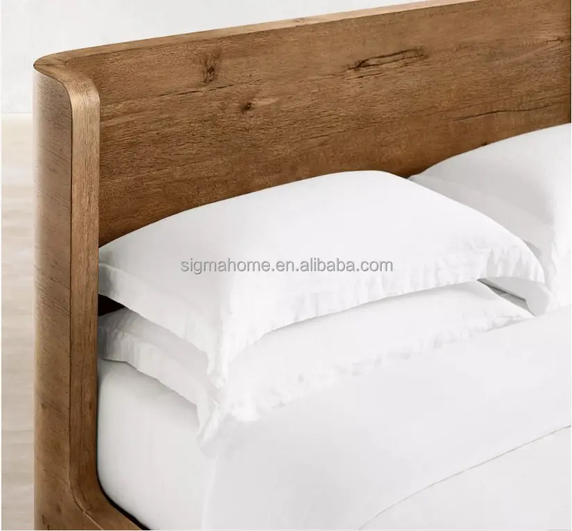 高級ベッド屋内木製家具寝室セット木製プラットフォームキングサイズベッド