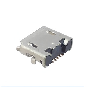 ขั้วต่อ Micro USB 5P ตัวเมียแบบแนวนอนช่องเสียบด้านหน้าด้านหลัง SMT mount ขั้วต่อ USB สำหรับอุปกรณ์อิเล็กทรอนิกส์ - Product Image 3