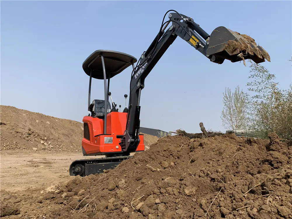 EVERUN ERE10Pro construction agricultural household towable backhoe machinery new mini diesel excavator