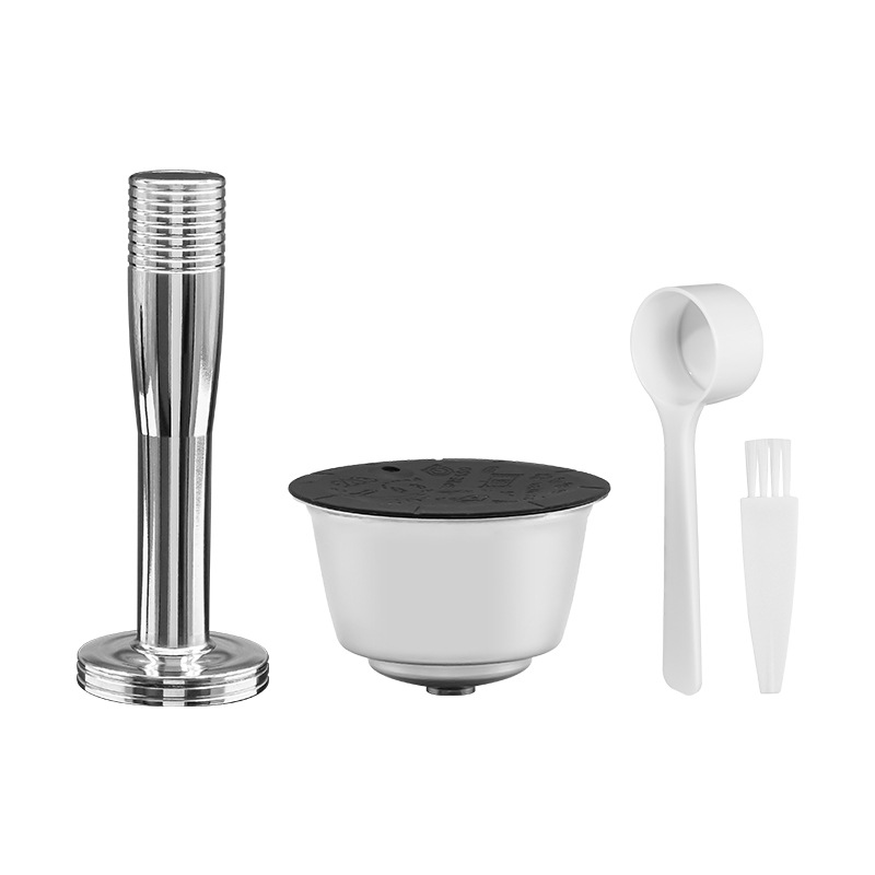 Silver Capsule+Spoon+Brush+Tamper