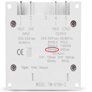 TM-619H-2 30A 230V AC 7 Giorni Alla Settimana Programmabile Relè di Tempo Digitale Timer Interruttore di Uscita di Tensione 220V Batteria Rimovibile tipo - Product Image 3