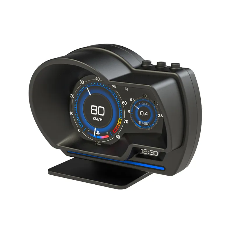 Pantalla frontal más nueva, pantalla automática OBD2 + GPS, indicador HUD para coche inteligente, odómetro Digital, alarma de seguridad, temperatura de agua y aceite RPM