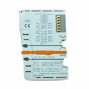 KL1859 Kl1859 | Bus Terminal 8-Channel Digital <strong>Input</strong> + 8-Channel Digital <strong>Output</strong> 24 V DC <strong>3</strong> Ms 0.5 A Bus Terminal Module - Product Image 3
