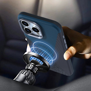 Lüks renk bloke deri desenli cep telefonu kılıfı iPhone 16 için Promax 15 artı 14 13 manyetik şarj koruyucu kapak - Product Image 3