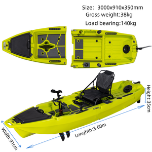 Yeni 2 veya 3 adet modüler ayrılabilir kayak plastik HDPE/LDPE 4.5m kick up ve pervane ayak pedalı motor kayık seçtiğiniz için - Product Image 4