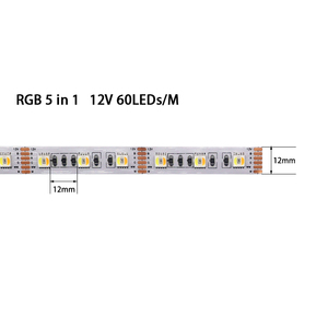 หลอดไฟ LED 300 RGB 5 in 1 rgbcct DC 12V 24V 5M ไฟ LED RGB ผสมสองสียืดหยุ่น rgbww ลูเมนสูง5050 SMD - Product Image 2