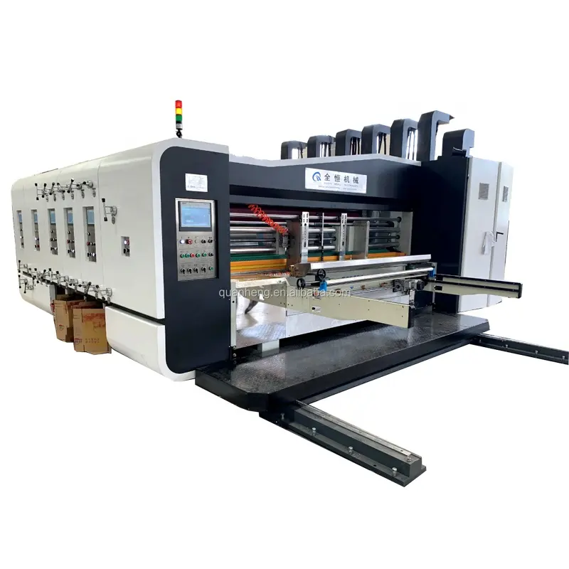Máquina de troquelado automático, máquina de impresión de cartón corrugado, flexo, alta velocidad, QH