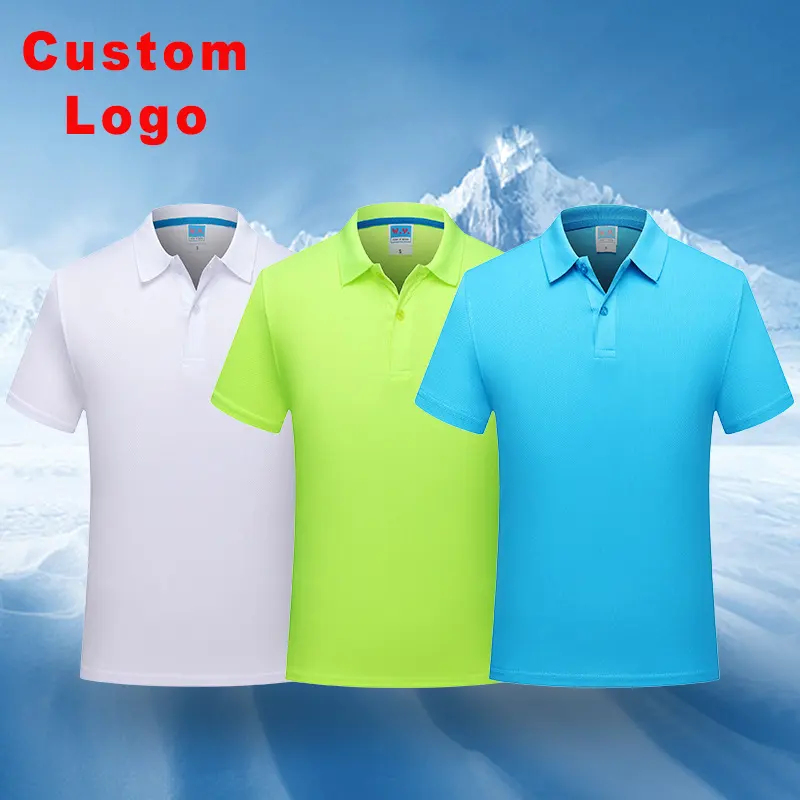 تصميم مخصص لعلامتك التجارية الخاصة ، قمصان الغولف للرجال من البوليستر الجاف
