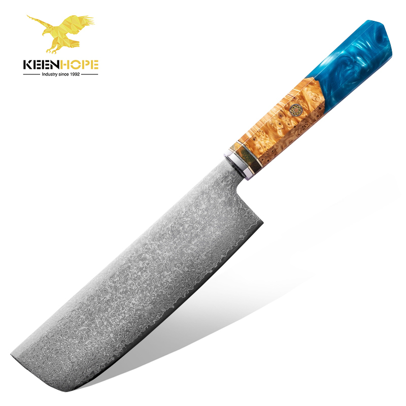 Couteau Nakiri de 7,5 pouces - bleu