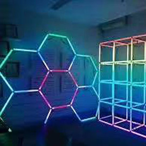 Fabbrica di auto laboratorio luce a nido d'ape disegno geometrico tradurre esagonale Led luce RGB - Product Image 3