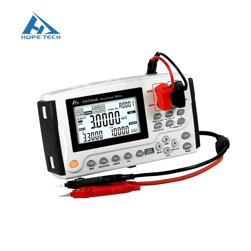 Microohmimetro similar a hioki rm3548, medidor de resistencia de CC portátil, CHT3548