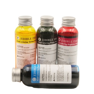 Ocbestjet 100ML Per Bottle Water Based <strong>Ink</strong> 4 Colors Refill <strong>Edible</strong> <strong>Ink</strong> for Coffee <strong>Printing</strong> Machine Printer on Cake Printer - Product Image 1