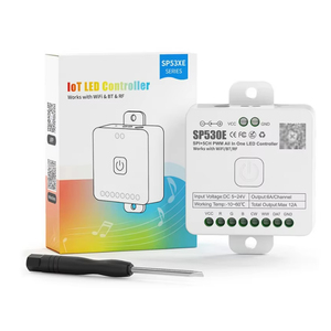 SP530E все в одном SPI PWM светодиодные полосы Balanx ручной переключатель RF Blue-tooth WiFi RGB RGBW адресуемый пиксельный светодиодный контроллер - Product Image 1