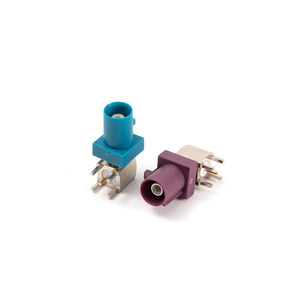 Facoaxial SMB erkek tak D kodu Z kodu konektörü PCB dayanağı koaksiyel RF konnektörleri için su geçirmez dik açı - Product Image 1