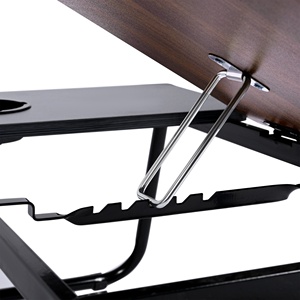 Venta al por mayor de escritorio portátil negro con patas plegables bandeja de desayuno mesas bandeja portátil mesas ordenador ajustable mesa de cama - Product Image 5