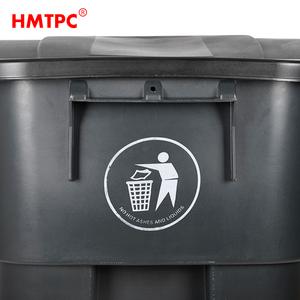 Contenedor de almacenamiento de gran capacidad de 200 litros y 55 galones de estilo estadounidense, cubo de basura de plástico HDPE, cubo de basura para exteriores con alta calidad - Product Image 2