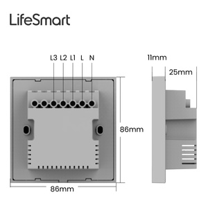 LifeSmart Natureミニタッチスクリーンスマートウォールスイッチ温度パネルスマートホームシステム用Google、Alexa、HomeKitで動作 - Product Image 3