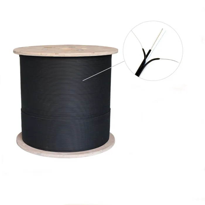 Optic Fibre Cable 1 2 4 6 8 Core Indoor Outdoor Fiber Optic Drop Cable With Steel Wire or FRP strength member