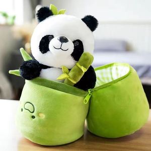 Newstar bambu tüp panda dolması peluş oyuncak sıcak satış güzel karikatür Panda hediyeler için <span class=keywords><strong>Aults</strong></span> çocuklar