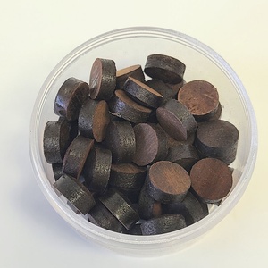 Xmlivet Brown Color 13mm/14mm Mono-layer Radian Shape Water Buffolo Leather <strong>Tip</strong> for Billiard Cues Billiards Pool Cue <strong>Tips</strong> - Product Image 2