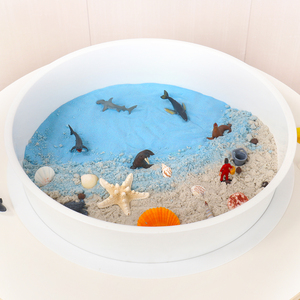 Montessori khay cảm giác với nắp giáo dục sớm đồ chơi cho trẻ mới biết đi unisex cảm giác chơi hộp bin khay 2-4 năm - Product Image 3