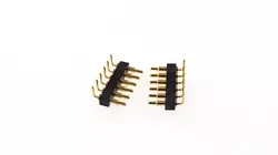 Pogo Pin <strong>Header</strong> 6 Pin 2.54 Mm Pitch Height 8.8 Mm Spring-loaded Connectors Through Holes Right Angle Edge Mount Power Charge - Product Image 3