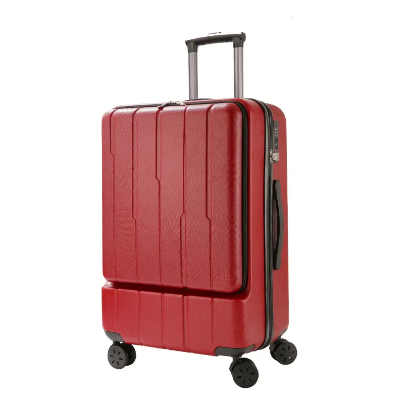 Xintong High-End Open Light Travel Red Hard Shell Abs Pctrolley Suitcase With High Quality