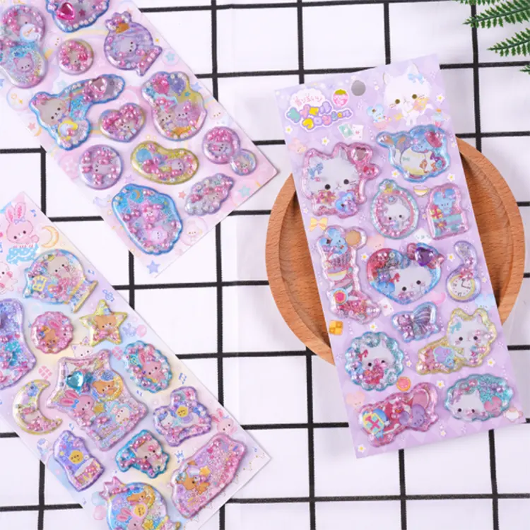공장 가격 핫 세일 사용자 정의 만화 애니메이션 고양이 라벨 인쇄 비닐 스티커