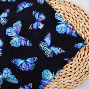 Tùy Chỉnh Thiết Kế Bướm 78gsm 100% Cotton Trọng Lượng Nhẹ Dệt Thoáng Khí In Kỹ Thuật Số Vải Cho Phụ Nữ Dresses & Túi Xách - Product Image 1