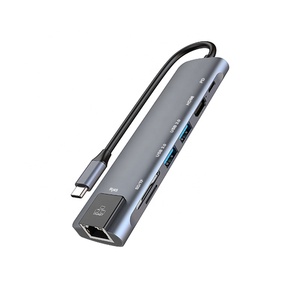 Xput 7 in 1 <strong>Type</strong>-c Hub Multiport Docking Station with Gigabit LAN 4K 30HZ HDMI 7 Port for <strong>Computer</strong> - Product Image 1