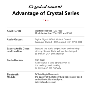 Penhui 16 + 512GB kristal ses 850 Android 14 araba radyo Mitsubishi L200 için 2018 - 2020 DVD OYNATICI multimedya ekran ses DSP - Product Image 3