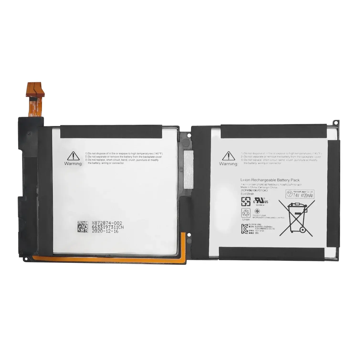 P21GK3 batteria di ricambio per Microsoft Surface RT RT1 modello 1516