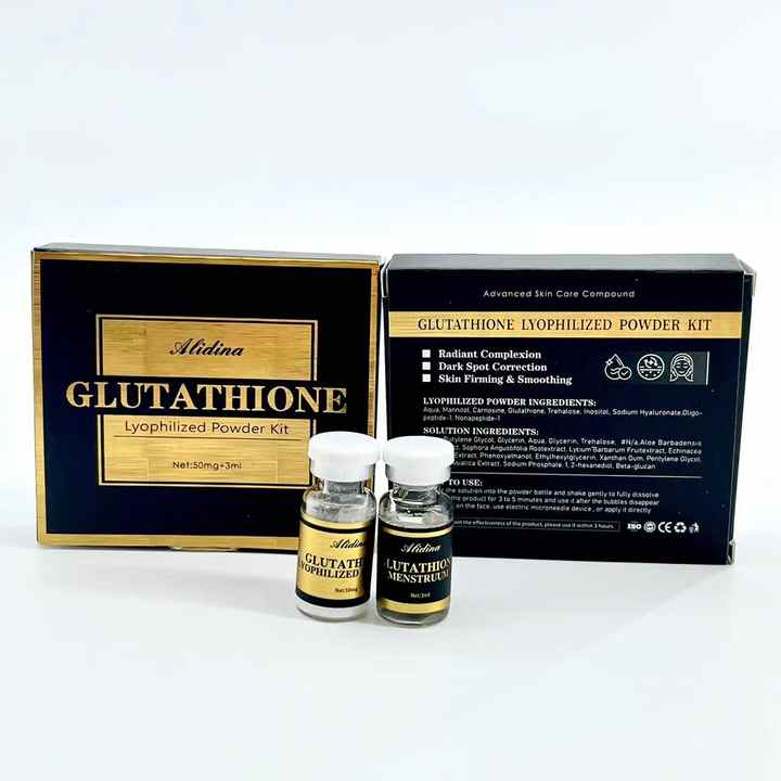 Y Korea Glutathione Lyophilized Powder Kit Glow Serum Collagen Whitening Spot Removal Wrinkles Remover Multi Glutathione Serum