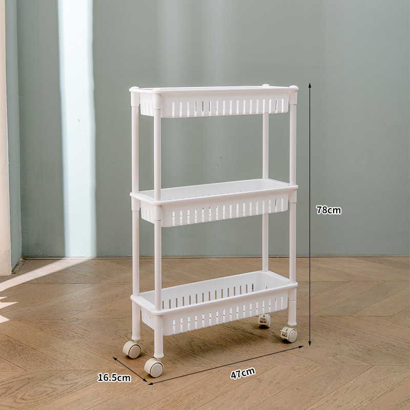 White 3-tier storage rack