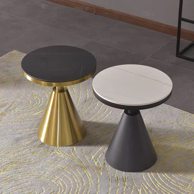 Table d'angle en pierre frittée